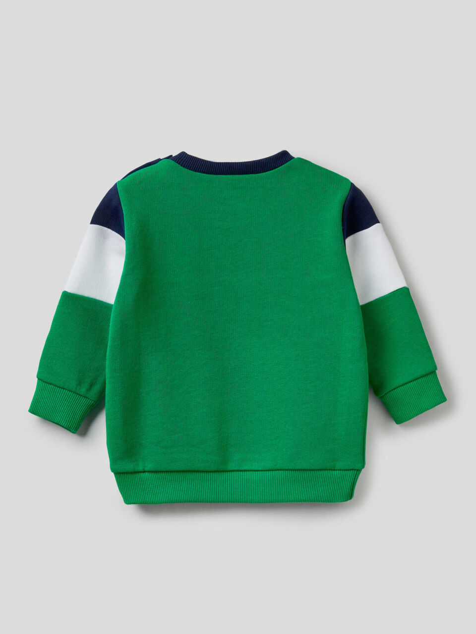 Felpa color block in cotone biologico image number 2