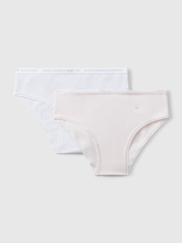 Due slip in cotone stretch Bambina