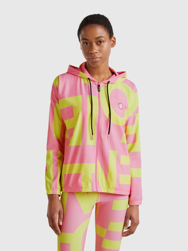Felpa sportiva con stampa logo Donna