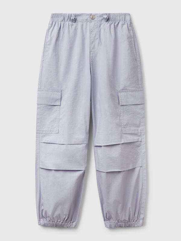 Pantaloni cargo in cotone stretch Bambina