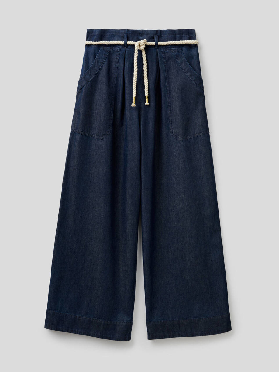 Pantaloni palazzo con cintura image number 1