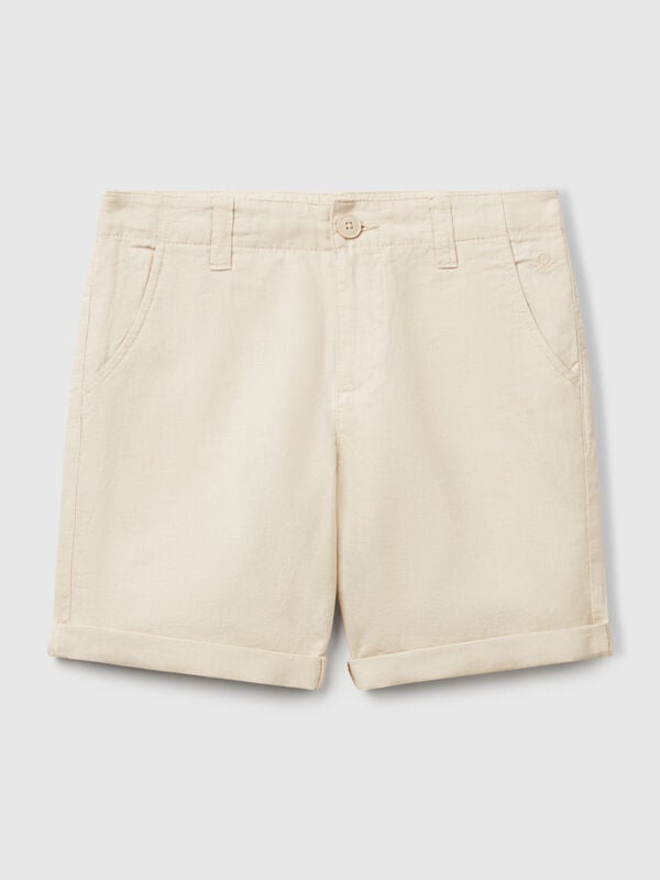 Bermuda chino in misto lino Bambino