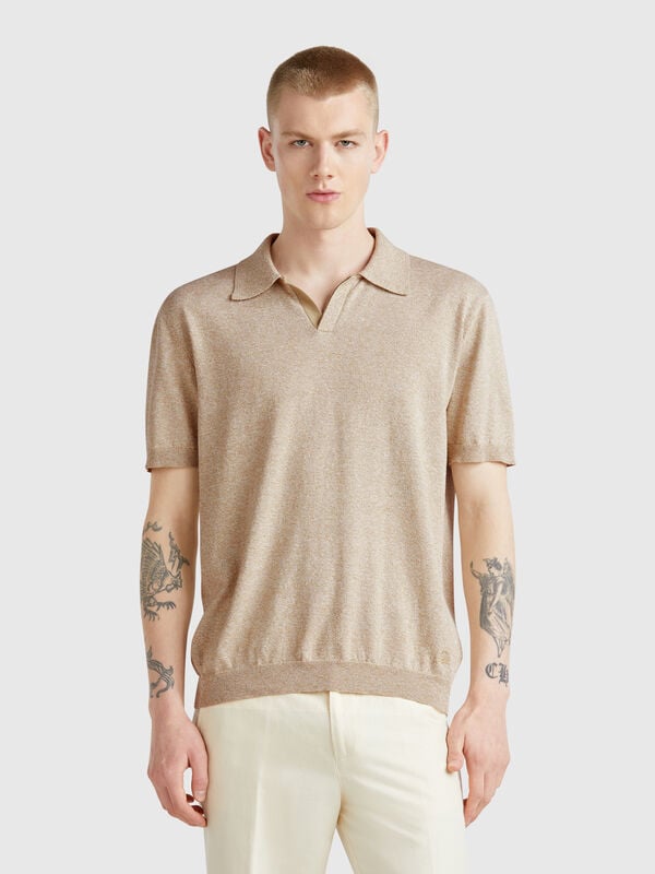 Polo manica corta in misto cotone Uomo