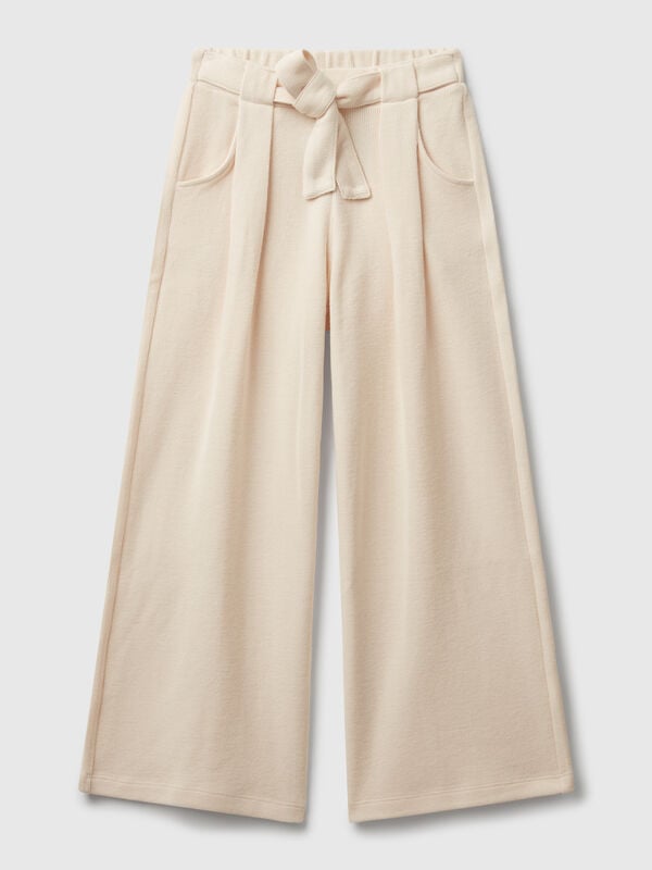 Pantaloni con fusciacca in caldo cotone Bambina