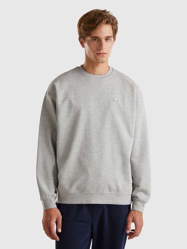 Felpa con patch logo Uomo