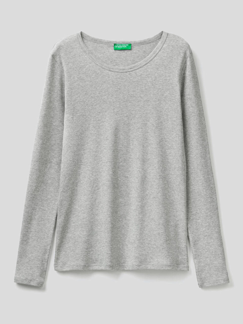 T-shirt a manica lunga in puro cotone image number 1