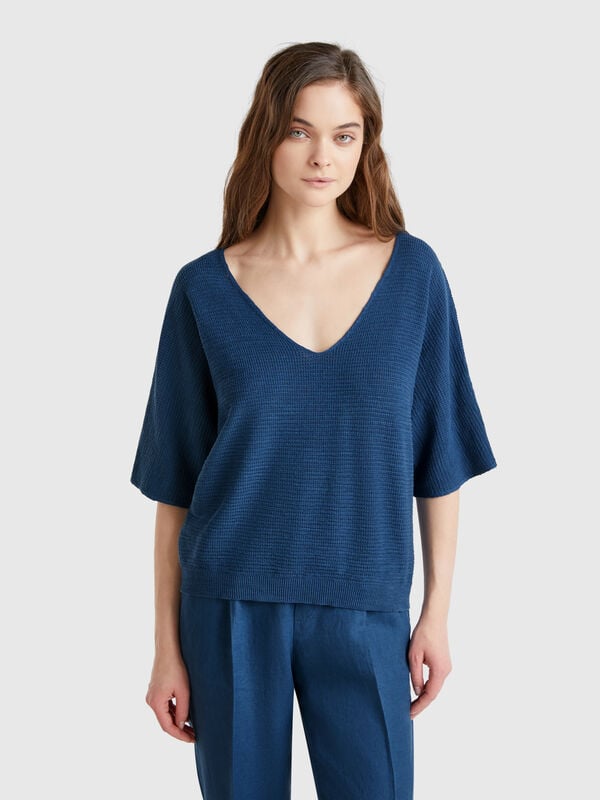 Maglia reversibile cropped Donna