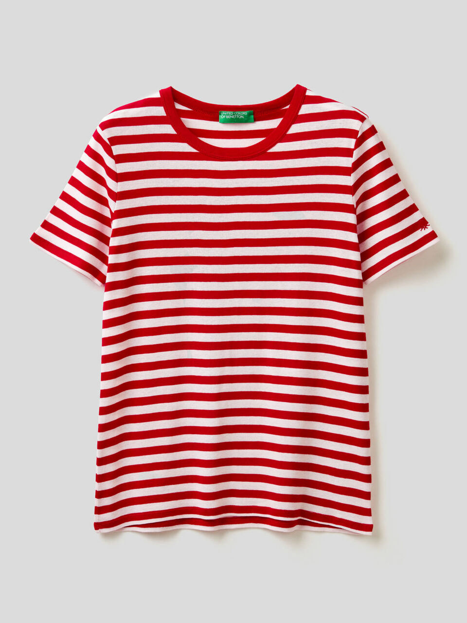 T-shirt girocollo a righe image number 1