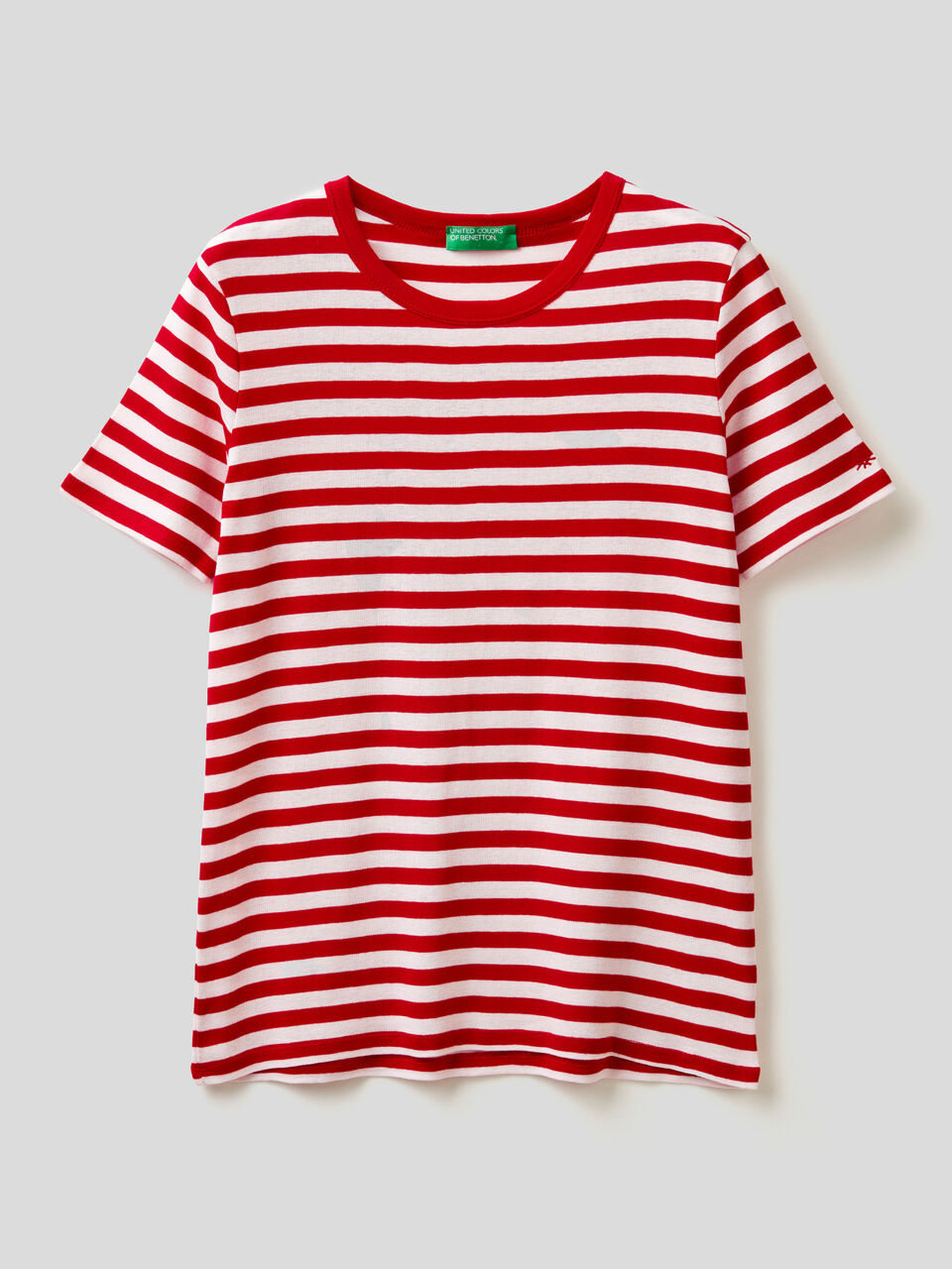 T-shirt girocollo a righe image number 1