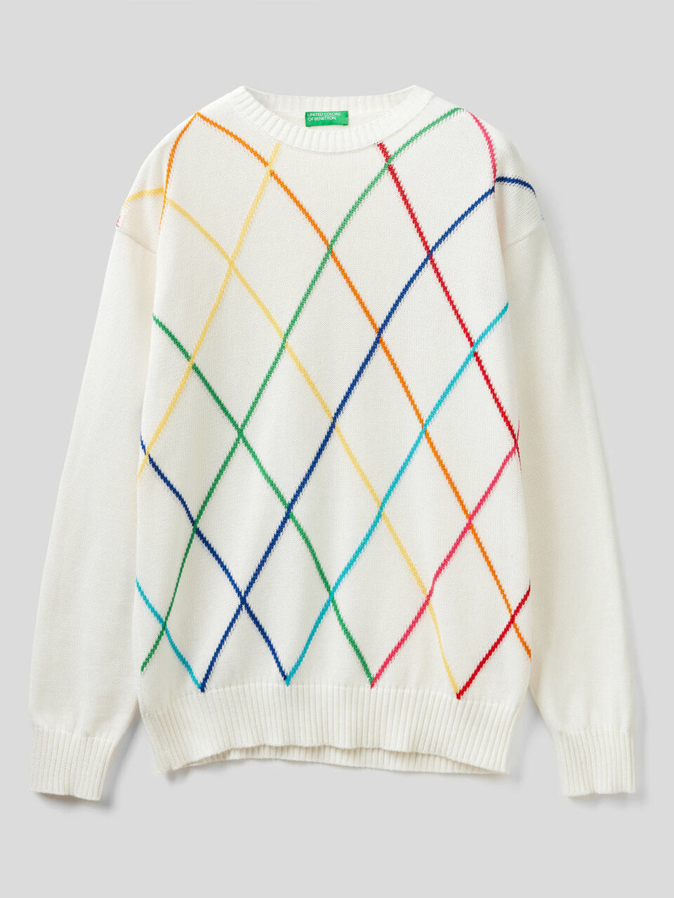 Maglia con rombi multicolor image number 1