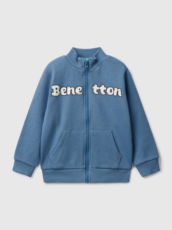 Felpa in cotone con zip Bambino