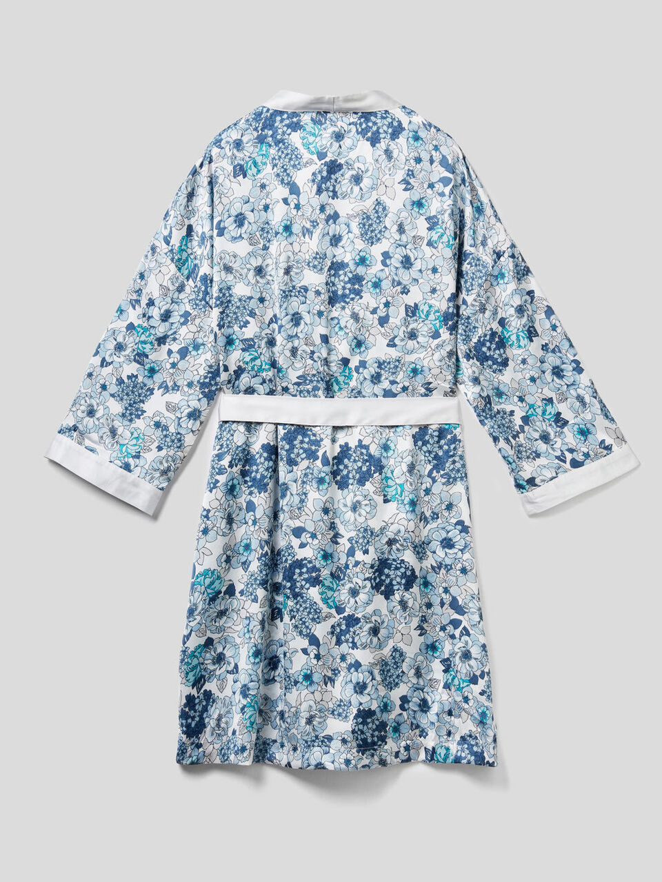 Vestaglia kimono in raso stampato image number 2