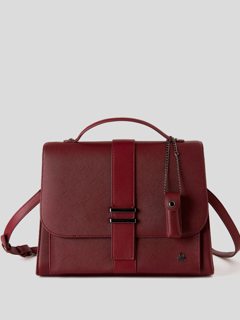 Borsa a bauletto con charm image number 1