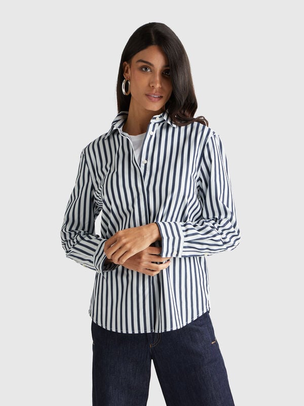 Camicia a righe verticali Donna