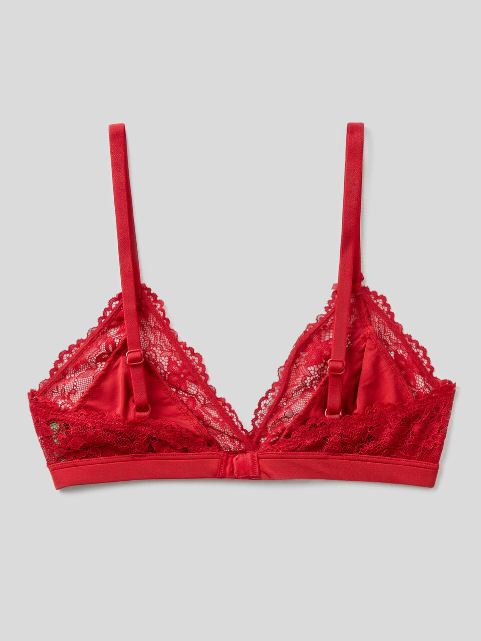 Reggiseno a triangolo in charmeuse con pizzo image number 2