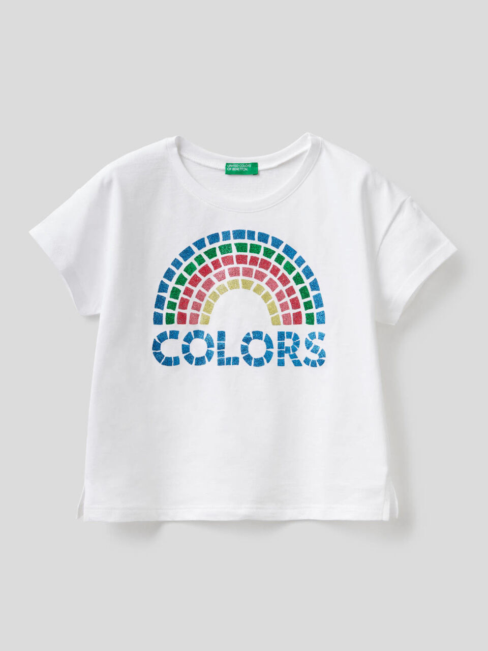 T-shirt con stampa glitter image number 1