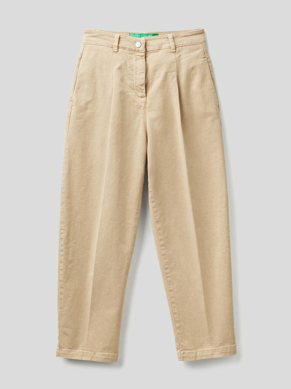 Pantaloni carrot fit con pieghe image number 1