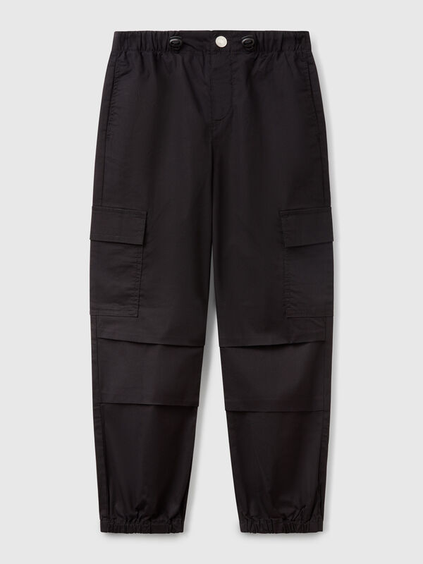 Pantaloni cargo in cotone stretch Bambina