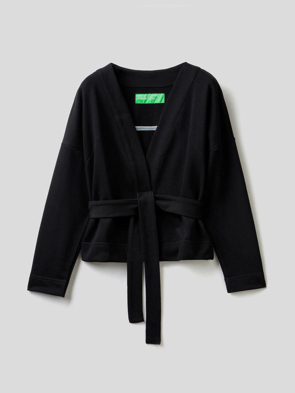 Cardigan in felpa stile kimono image number 1