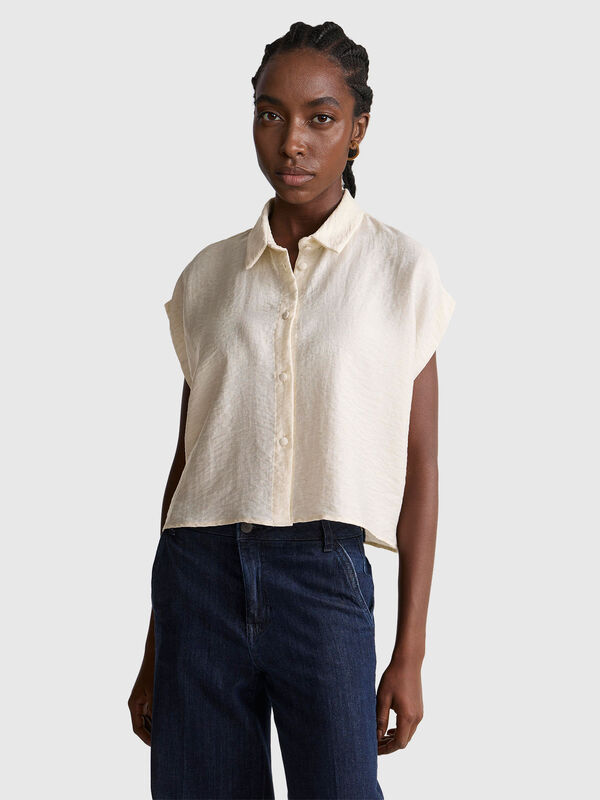 Camicia smanicata boxy fit Donna