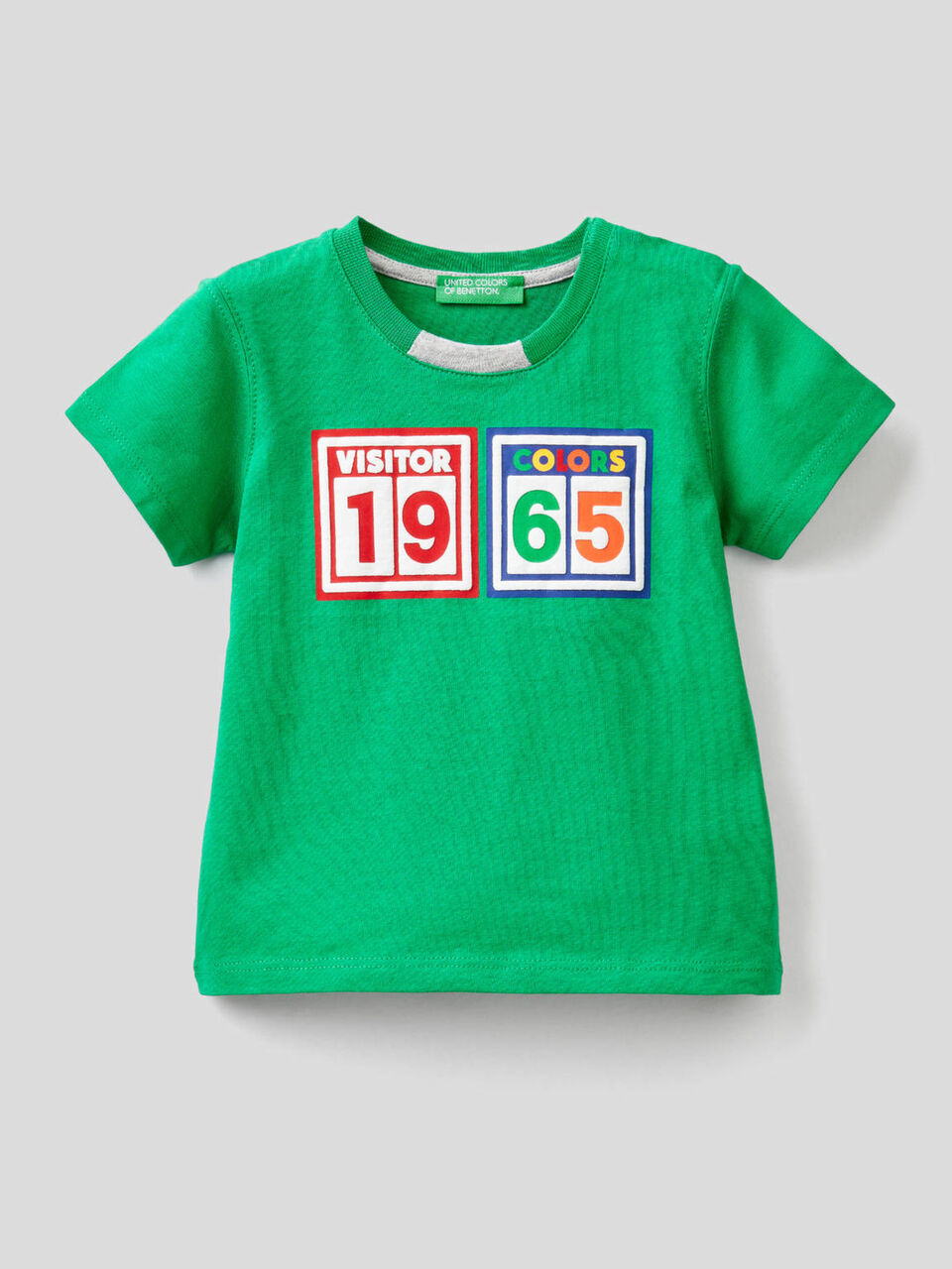 T-shirt 100% cotone con stampa multicolor image number 1