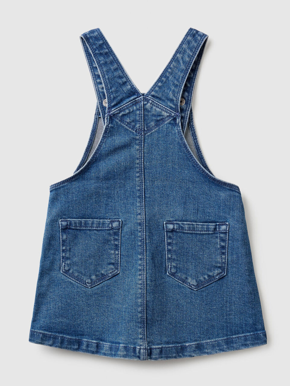 Gonna salopette in denim image number 2