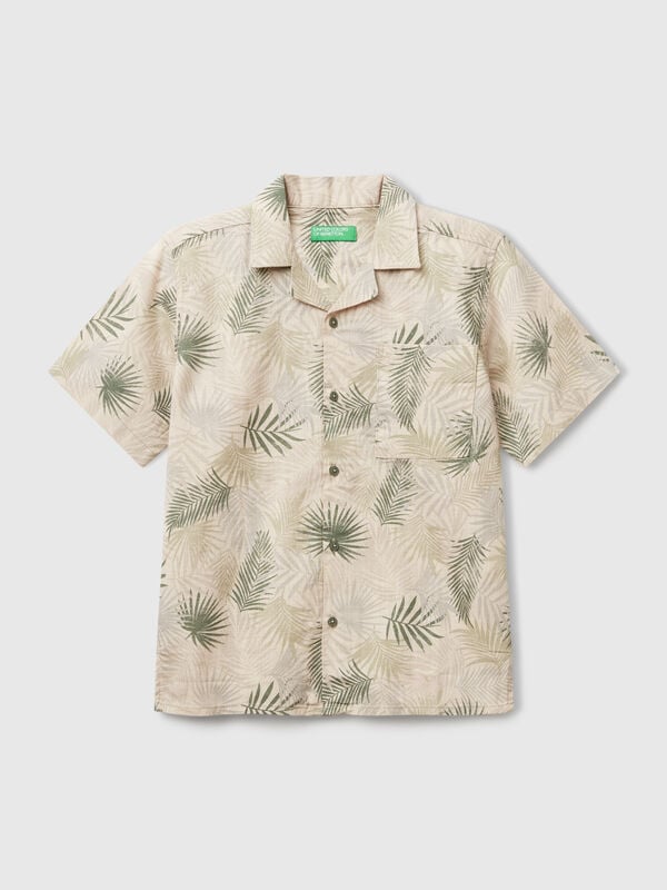 Camicia con stampa tropicale Bambino