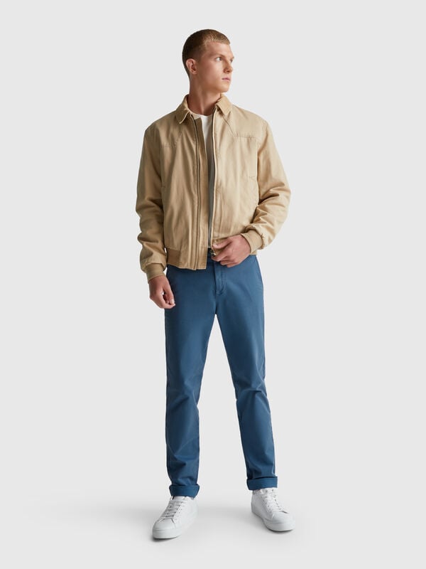 Chino slim fit in cotone Uomo