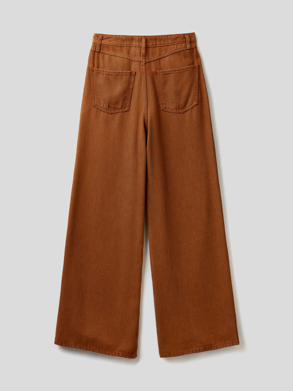 Pantaloni gamba ampia in tessuto naturale image number 2