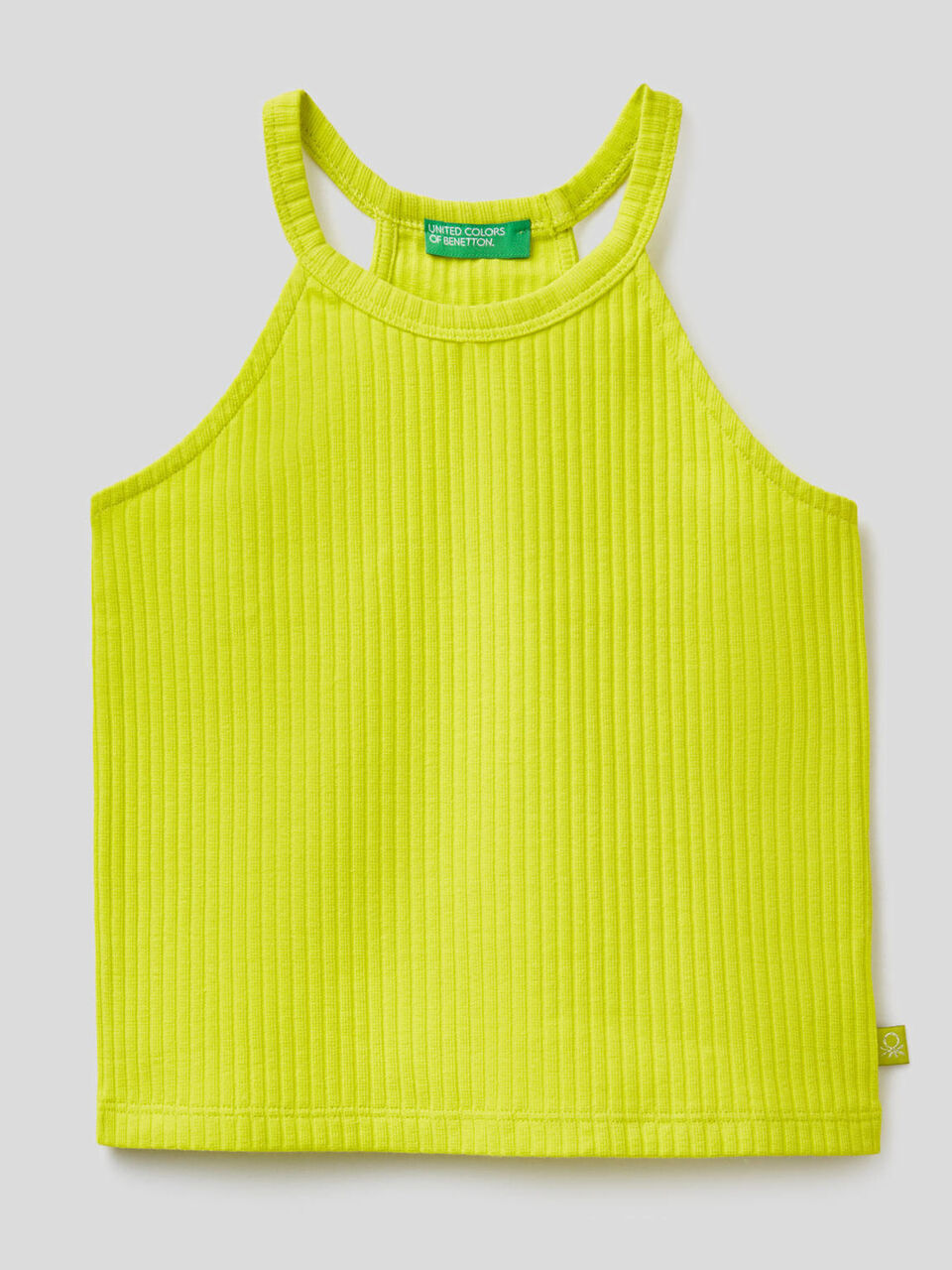 Top smanicato in cotone stretch image number 1