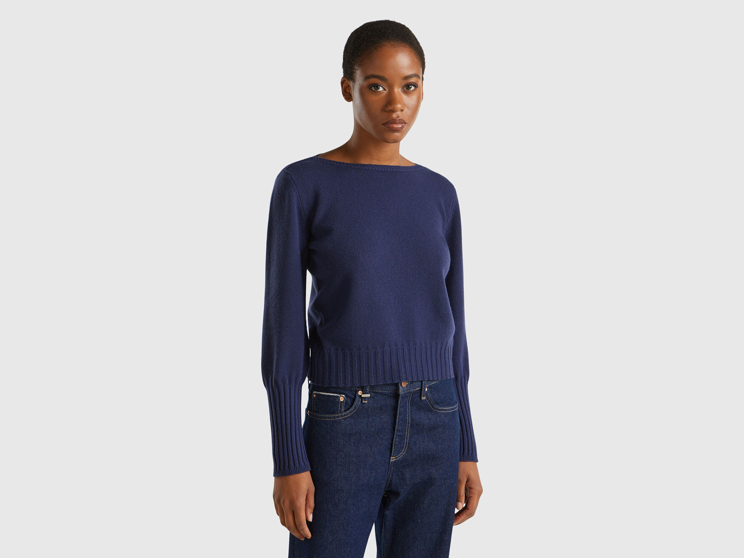 Maglie Girocollo Donna Lana Merino Cashmere o Cotone