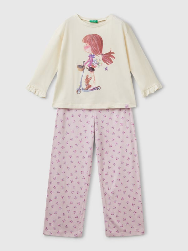 Pigiama con stampa bambolina Bambina