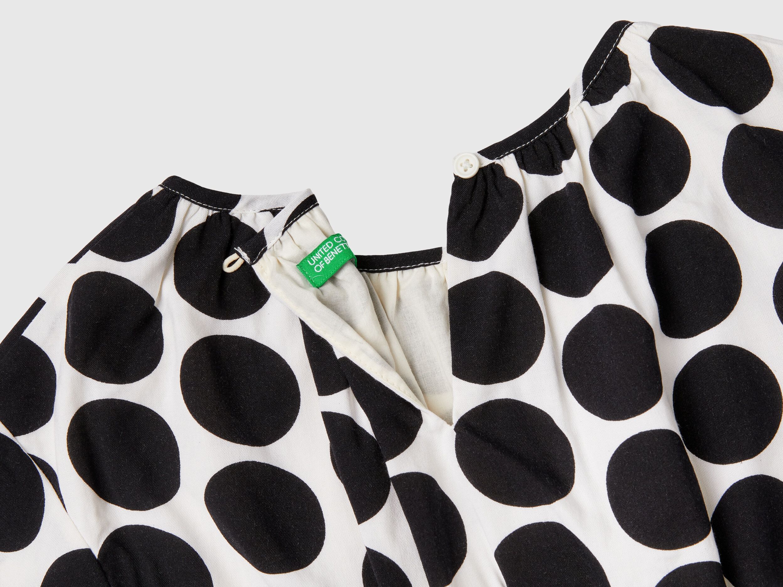 Abito fluido a pois Multi color Bambina Benetton