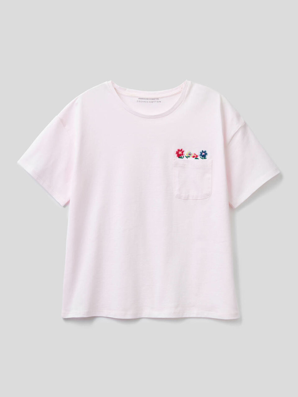 T-shirt in puro cotone con taschino image number 1