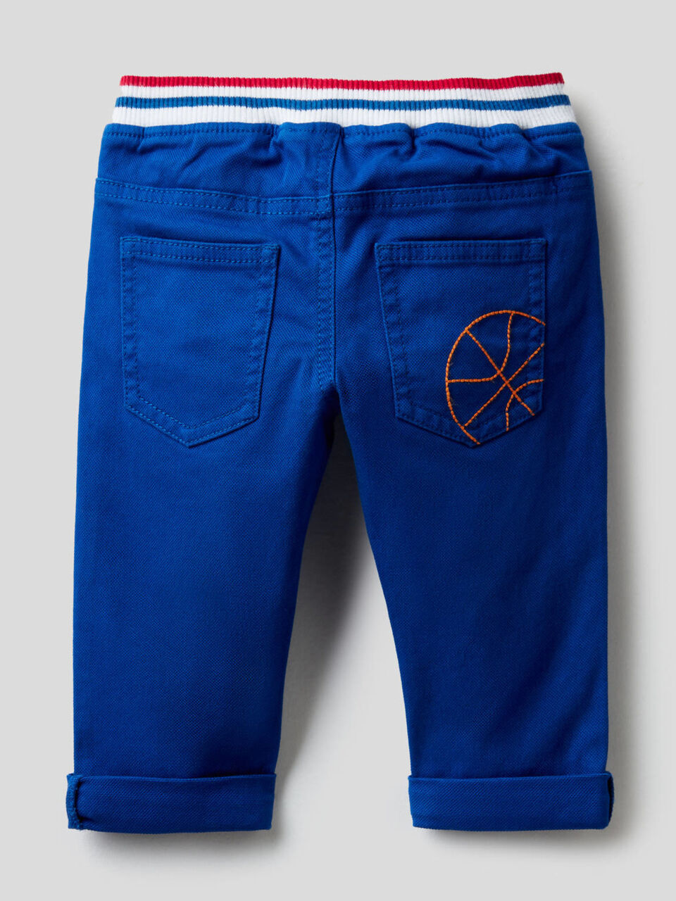 Pantaloni con coulisse in cotone stretch image number 2