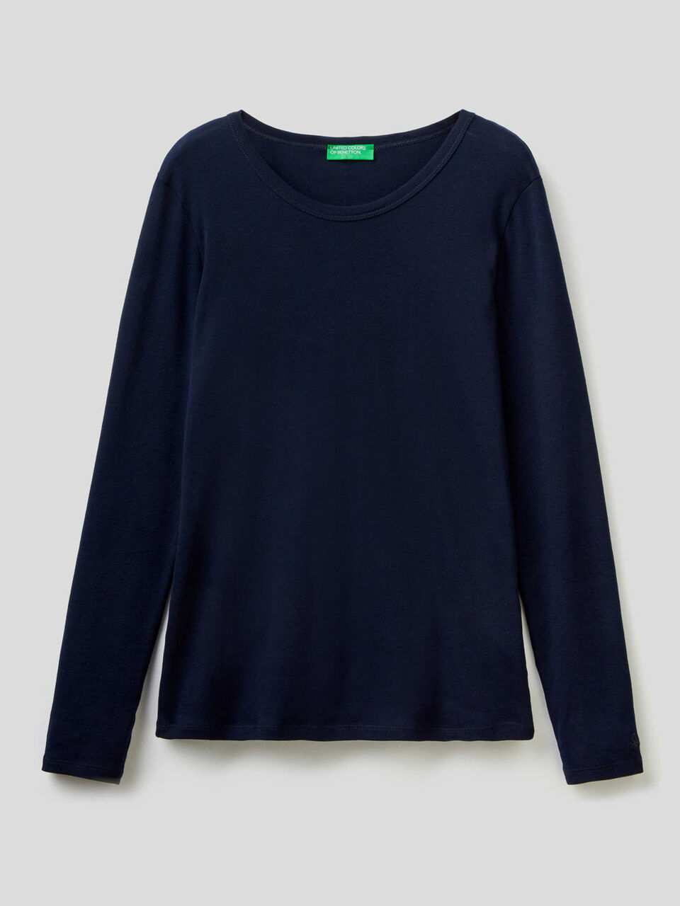 T-shirt a manica lunga in puro cotone image number 1