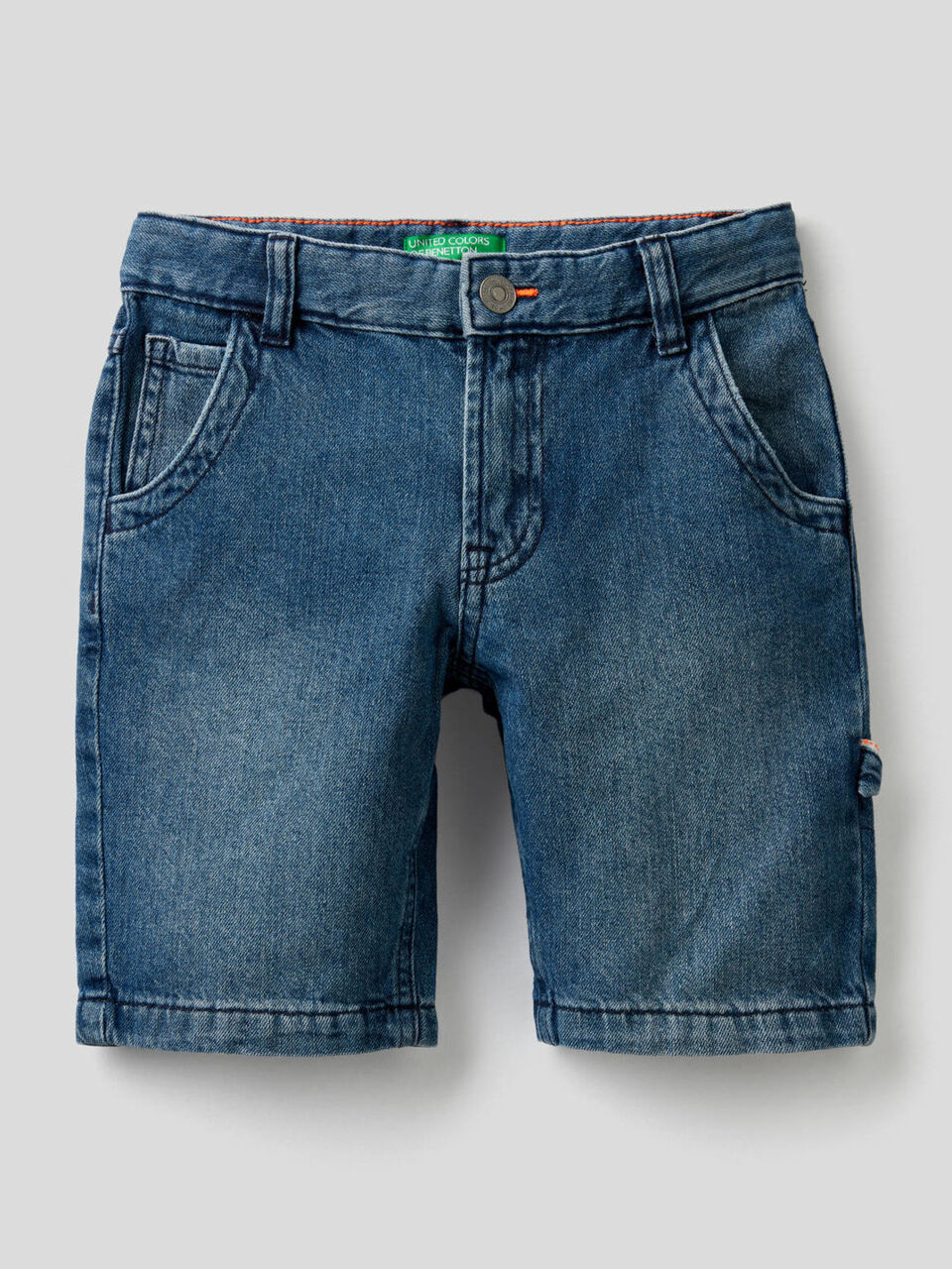 Pantaloni corti in denim di 100% cotone image number 1