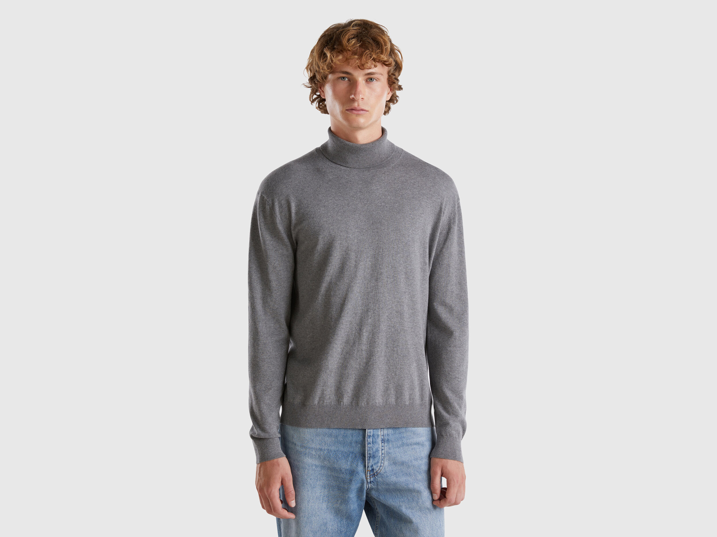 Maglia cotone collo alto uomo shop