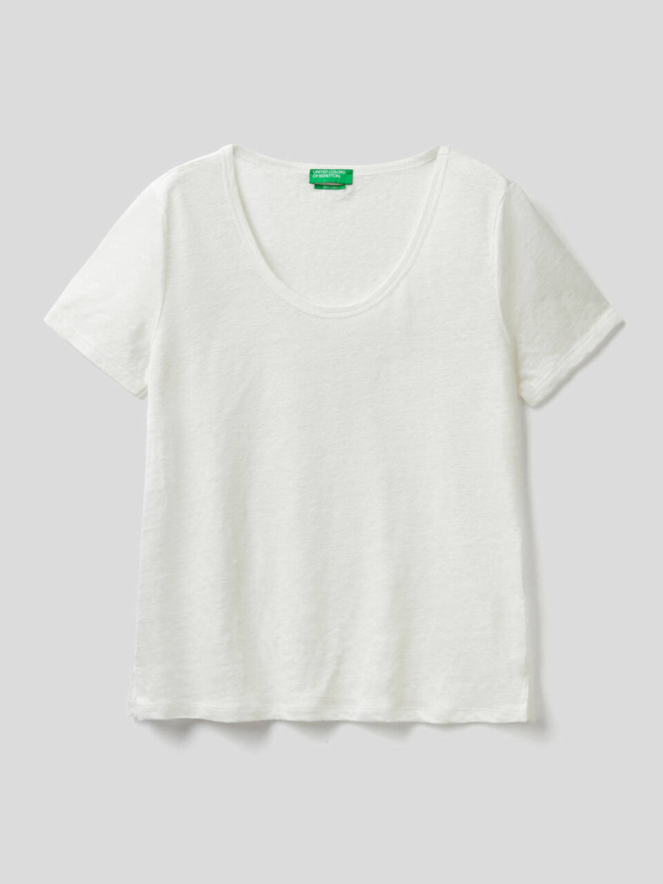 T-shirt girocollo in puro lino image number 1