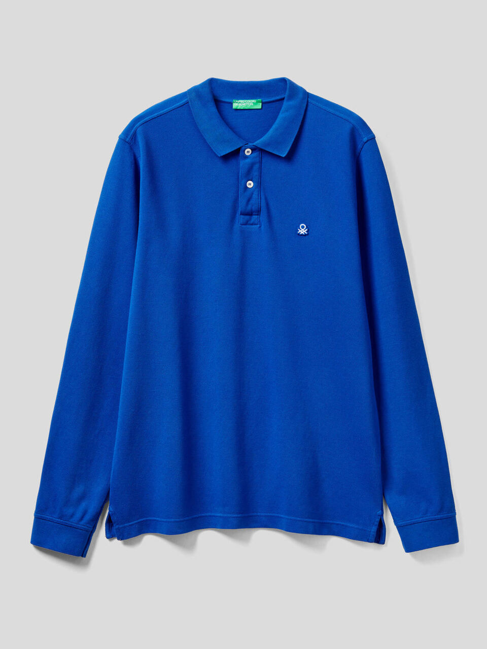 Polo a manica lunga 100% cotone image number 1