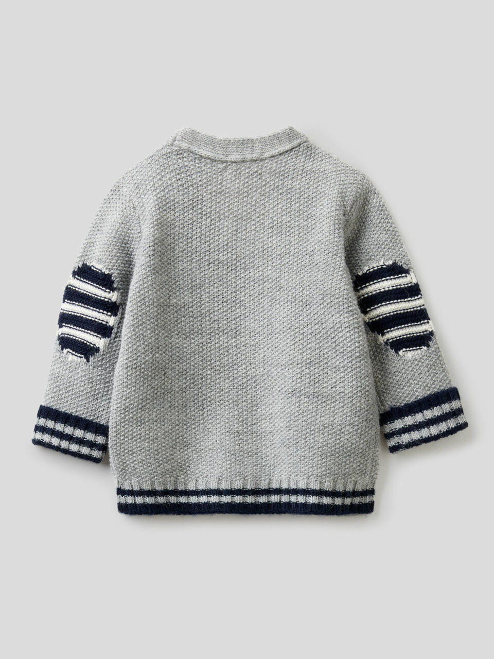 Cardigan in misto lana con toppe image number 2