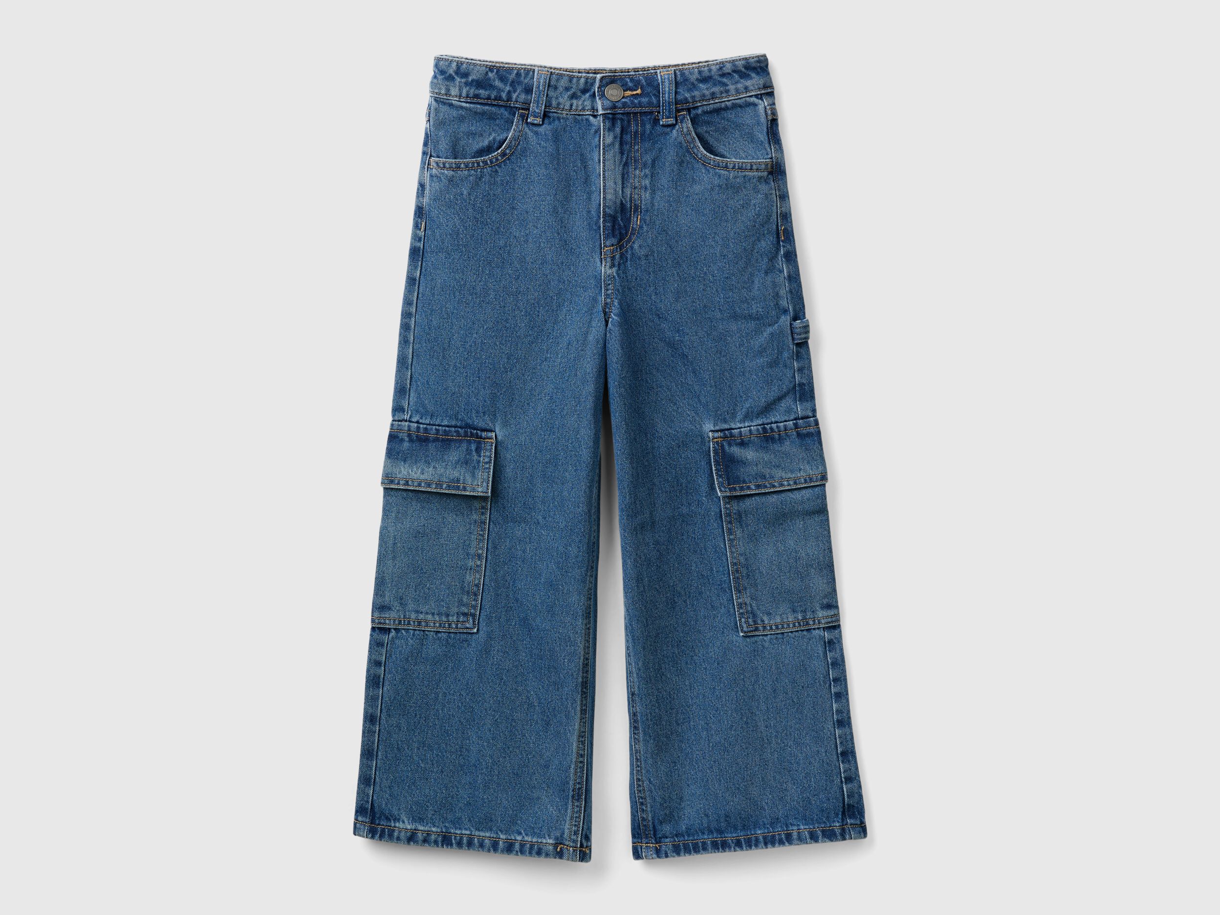 Jeans cargo wide fit Blu Benetton