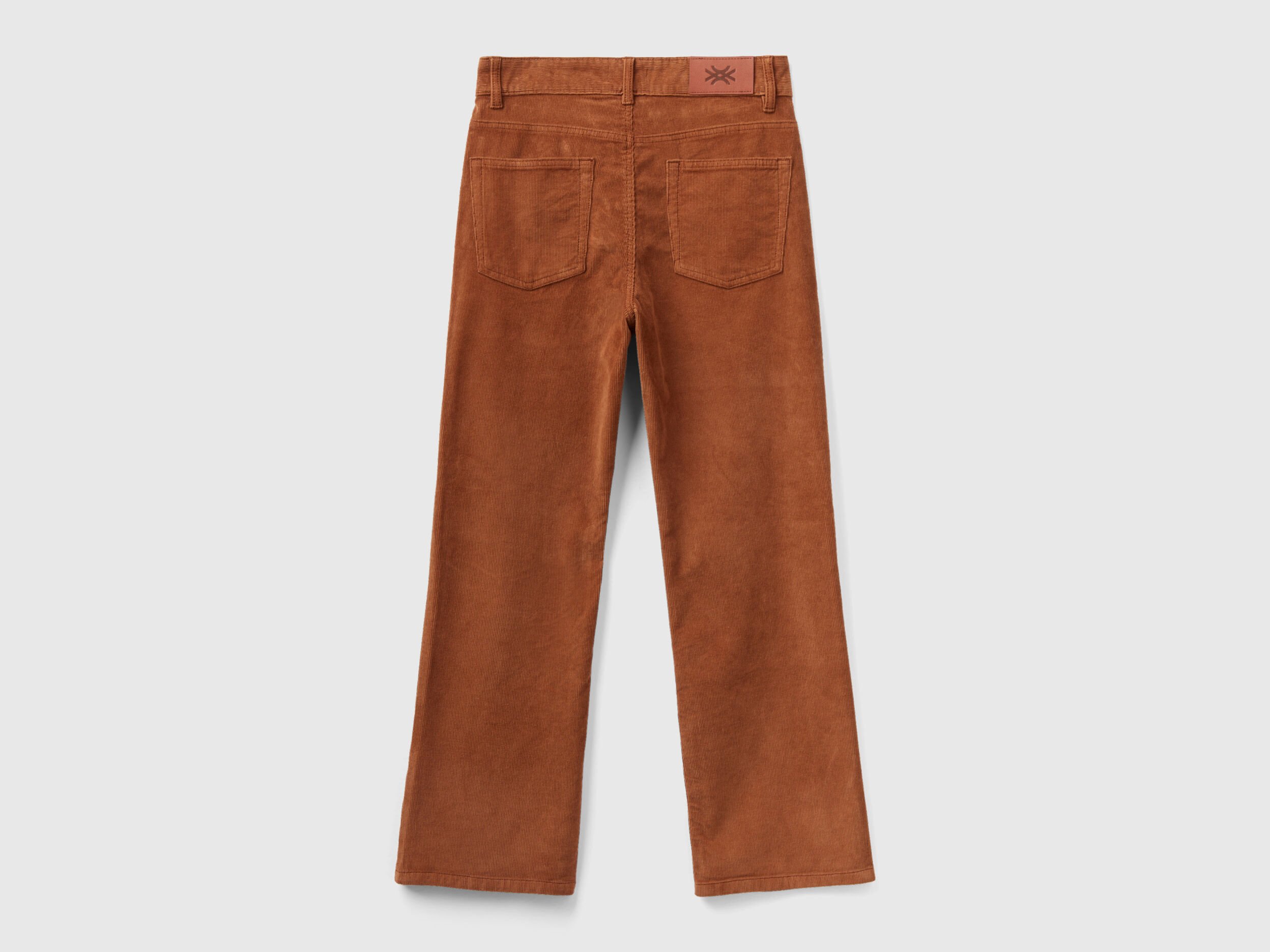 Pantaloni cinque tasche in velluto Cammello Donna Benetton