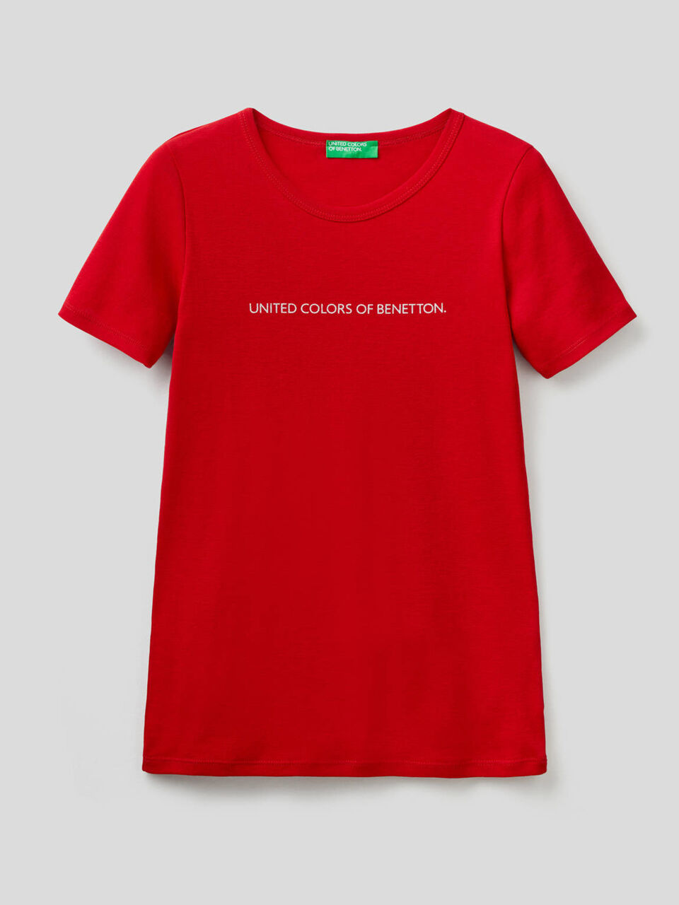 T-shirt 100% cotone con stampa logo glitter image number 1