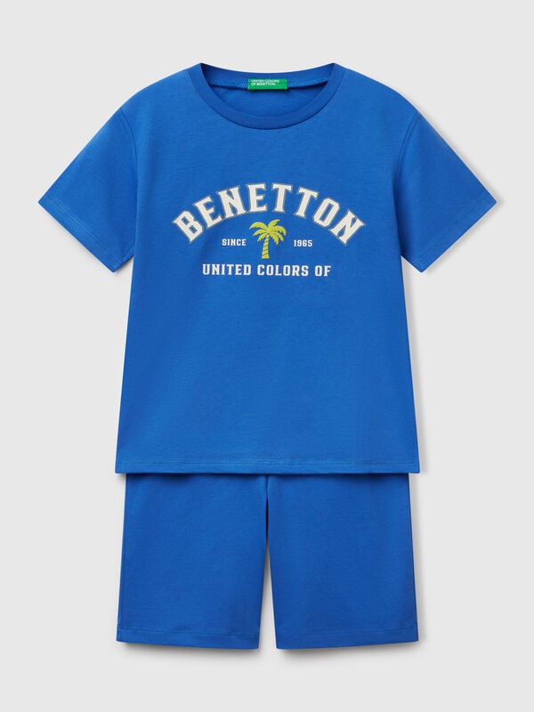 Pigiama con logo 100% cotone Bambino