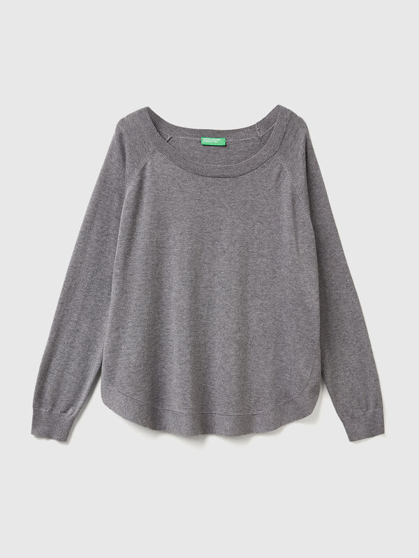 Maglioncino svasato in misto lana Donna