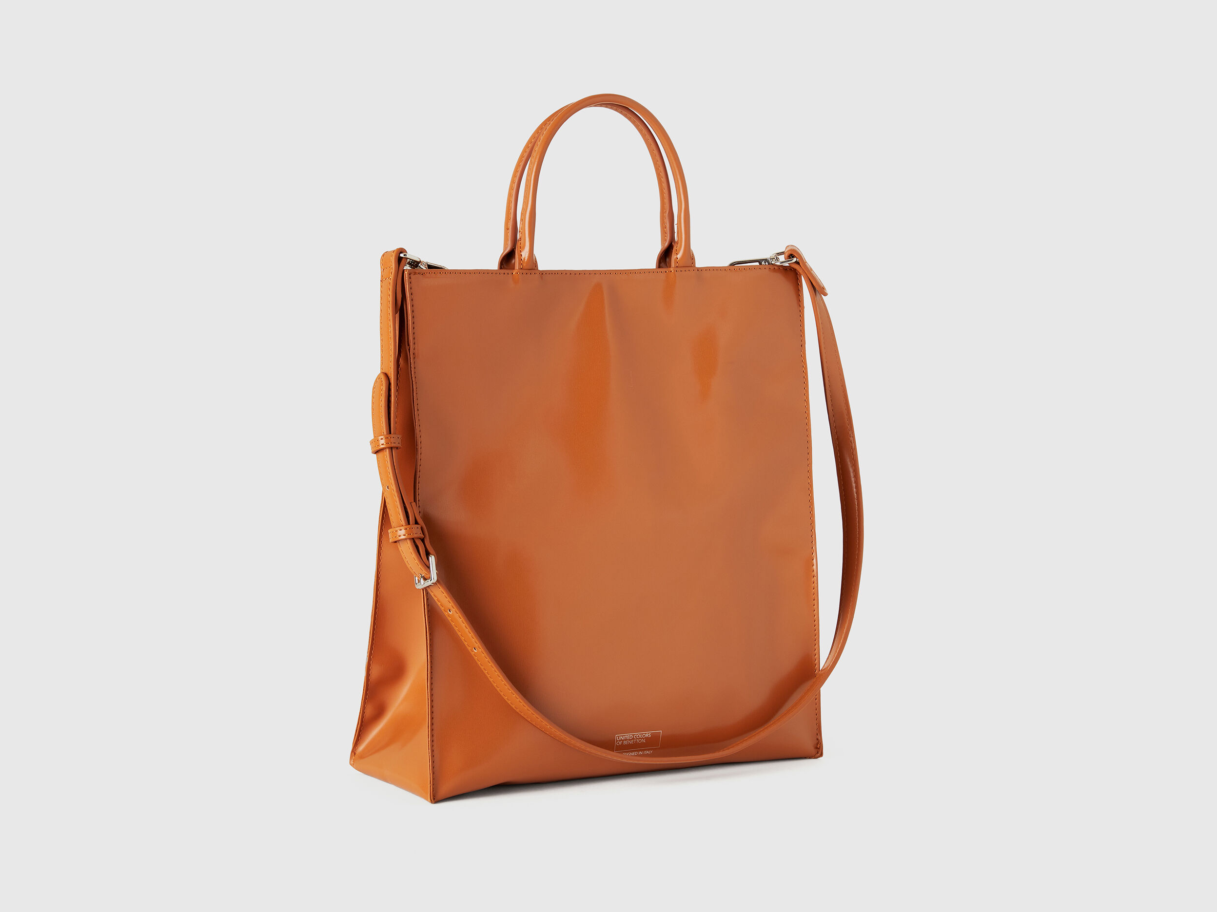 Shopping bag effetto opaco Bruciato Benetton