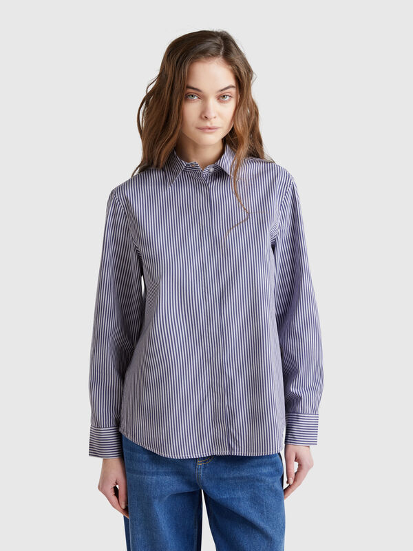 Camicia a righe verticali Donna