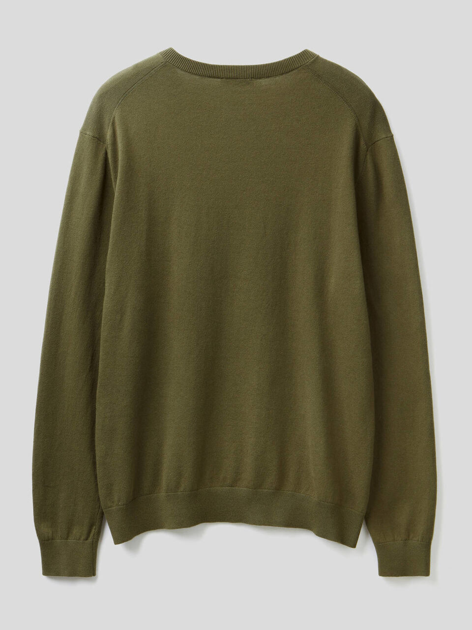 Maglia scollo a V in misto cotone image number 2