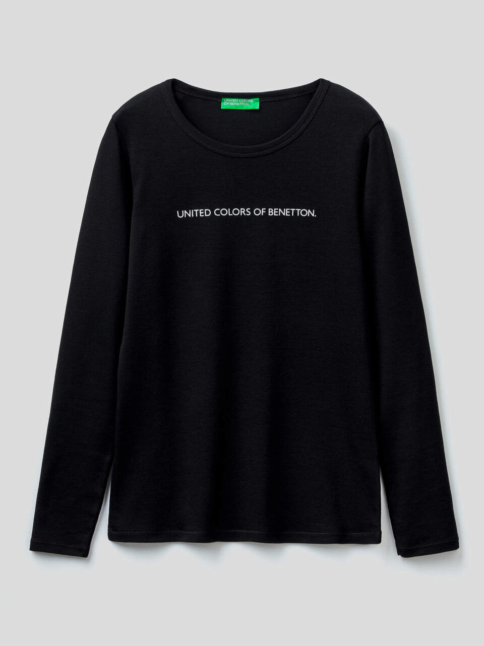 T-shirt a manica lunga 100% cotone image number 1
